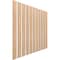 Ekena Millwork 48H x 1/4T Adjustable Wood Slat Wall Panel Kit w/ 4W Slats, Hickory contains 11 Slats SWW55X48X0250HI - alternate 6